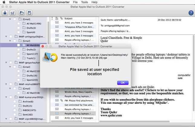 Successfully Convert Apple Mail to Outlook 2011
