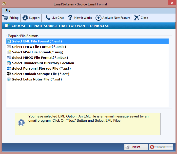 Zimbra Mail to Outlook Converter Software - Home Screens