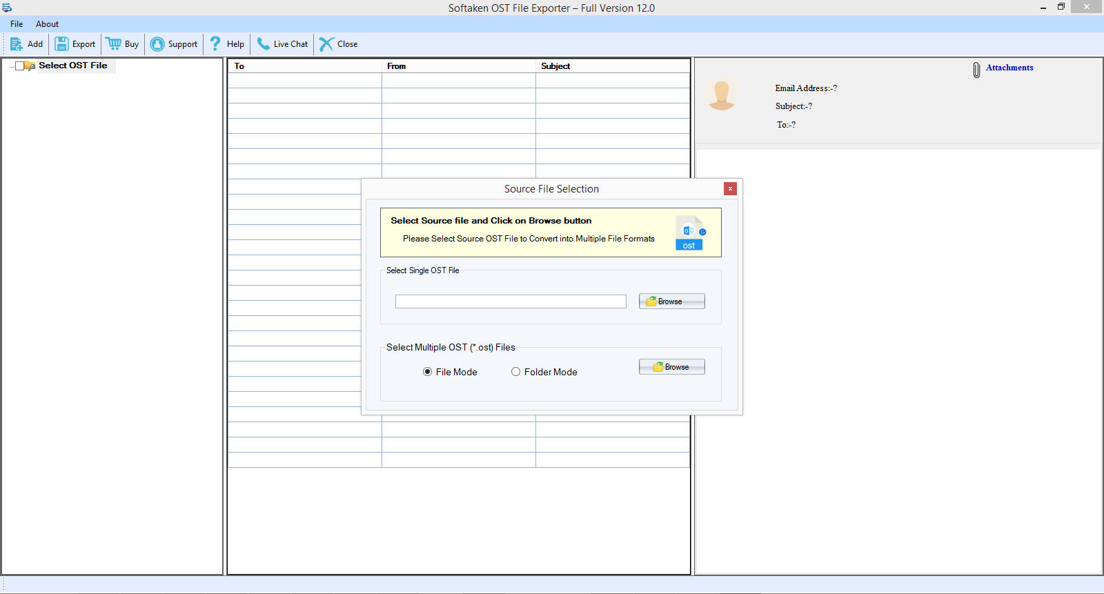 EmailSoftwares OST Recovery Software - Home Screens