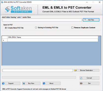 EmailSoftwares Windows Live Mail to PST Converter - Home Screens